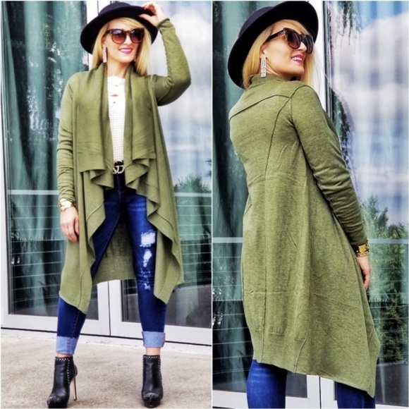 CASUAL DOLLZ Waterfall Front Cardigan - Picture 2 of 2